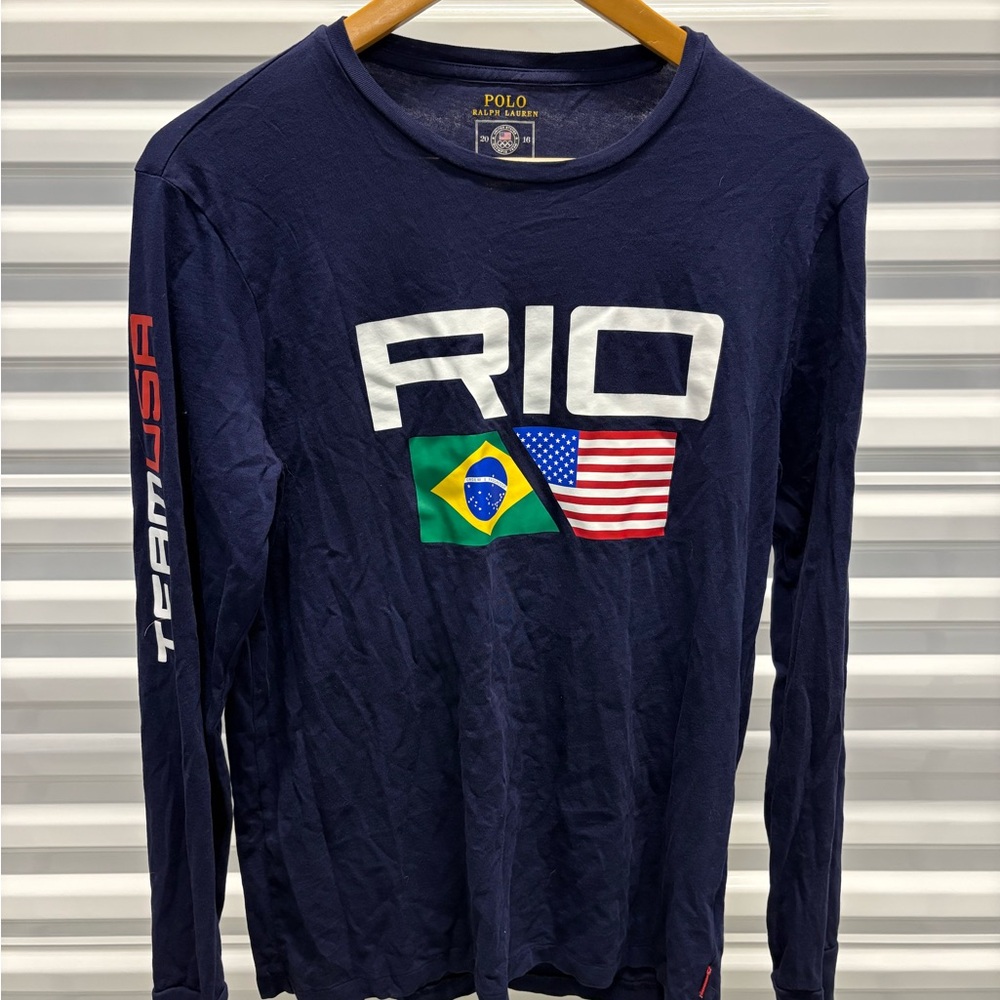 Polo by Ralph Lauren Navy Rio Long Sleeve Tee